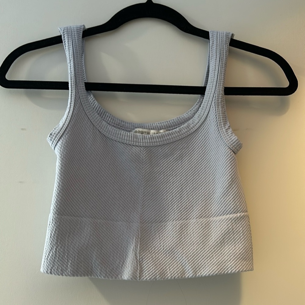 Jordan Jagger crop top in baby blue size small